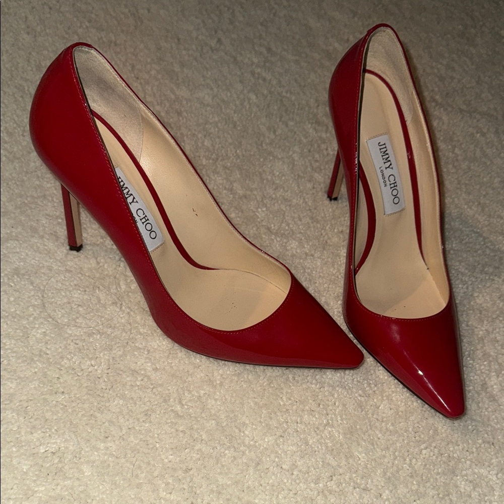 Jimmy Choo Scarlet Red patent pump Heels